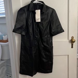 NWT Zara black leather dress - Medium